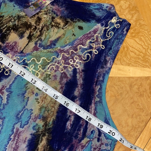 India Boutique Elegant Asymmetrical Sleeveless Dress 100% Rayon One Size - Picture 11 of 12